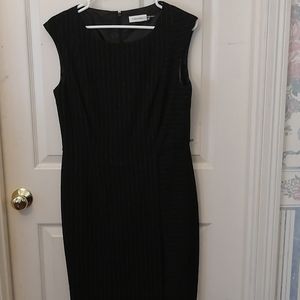 Calvin Klein black pinstripe dress